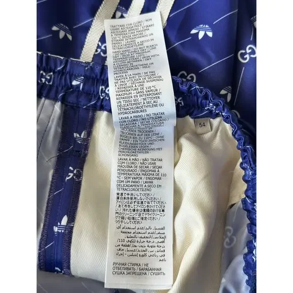 Gucci Adidas Blue & White Monogram Track Shorts